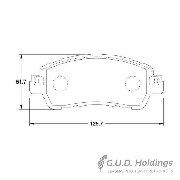 Brake Pads Front Mazda 2 1.5 2014- (D4161S)(SET)