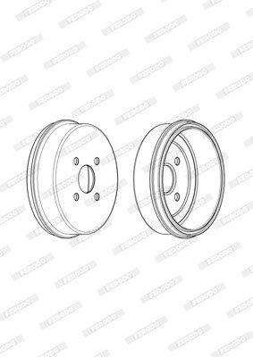 Brake Drum Rear Toyota Corolla/ Tazz/Conquest 3K,2E,4Afe,7Afe Single (Ferodo Fdr329082)