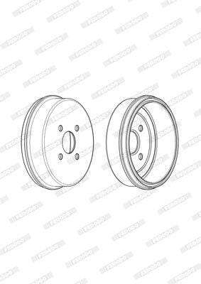 Brake Drum Rear Toyota Corolla/ Tazz/Conquest 3K,2E,4Afe,7Afe Single (Ferodo Fdr329082)