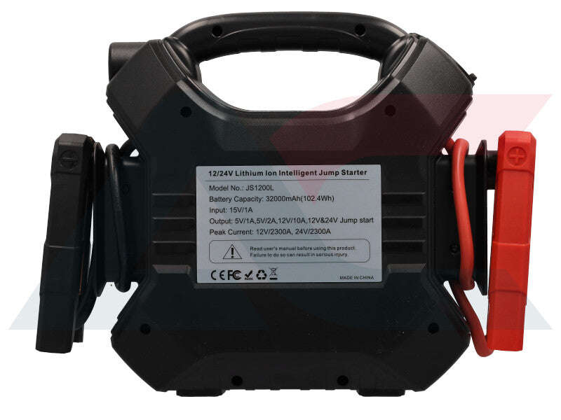 Portable Car Jump Start 12/24V 102Wh Lithium 32000MAH (JS1200L)
