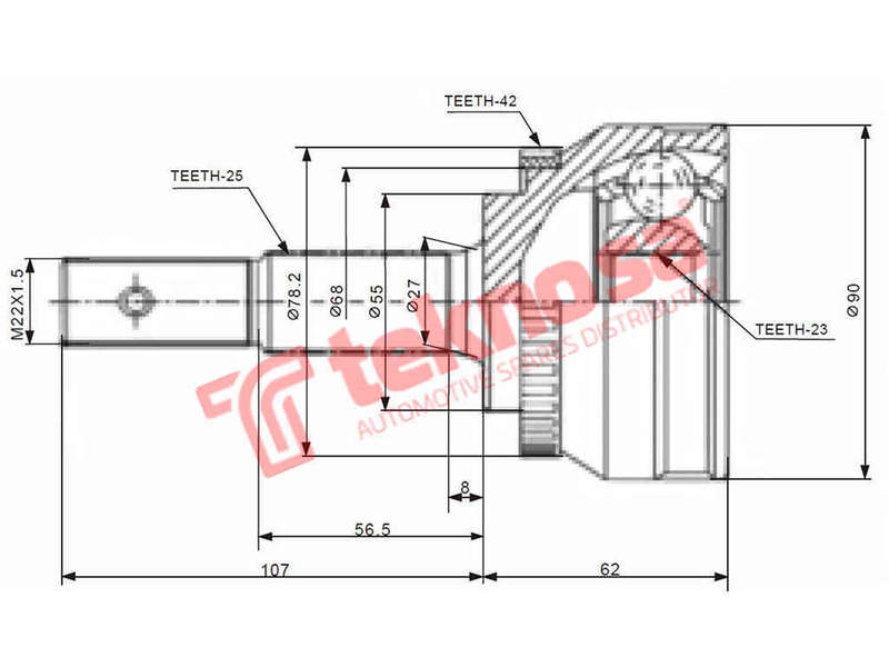Outer CV Joint Nissan Almera 1.8 QG18DE 2000-2007 (NI5931A)