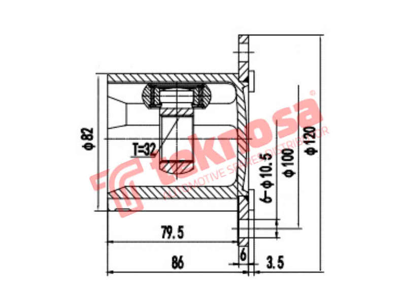 Inner CV Joint VW Golg V,IV 1.0TSi,1.4i,1.6i,1.9tdi,1.4Tsi (VW4021)