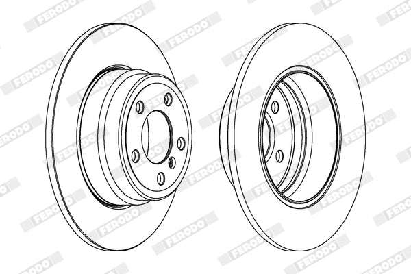 Brake Disc Rear Solid BMW X5 E53 2000-2006 Single (DDF1255C-1)