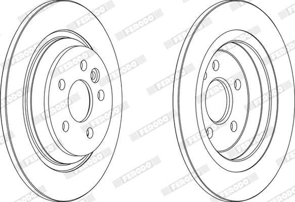 Brake Disk Rear (SINGLE) Volvo S60, S80, V80, XC70 (DDF1720X)