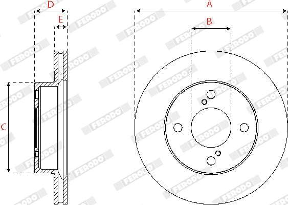 Front Brake Disc Set Suzuki Celerio 1.0 K10C (2022+), Vented 231mm, Height 49mm DDF2689C
