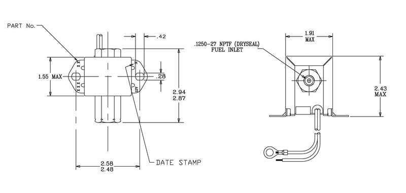 Facet 40164 24V Fuel Pump  Cube Style, 32 GPH | 4.56 PSI | Universal Low-Pressure