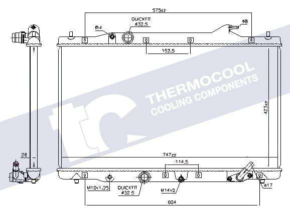 Radiator for Honda CR-V 2.2 Diesel N22A (20062011) N606216