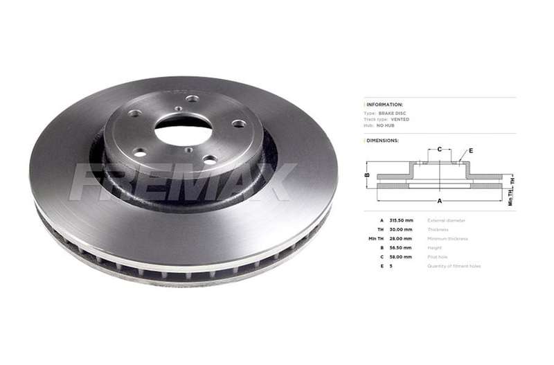 Front Brake Disc  Subaru WRX FA20E (20142022) BD7080