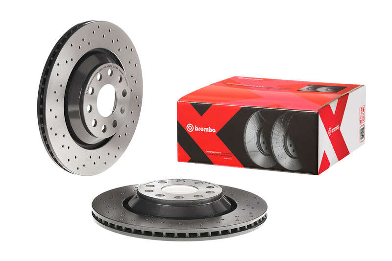 Brake Disc Front (2 In Box) Drilled Audi RS3 DAZA 310mm, Golf R CJXG (Brembo 09A2001X)