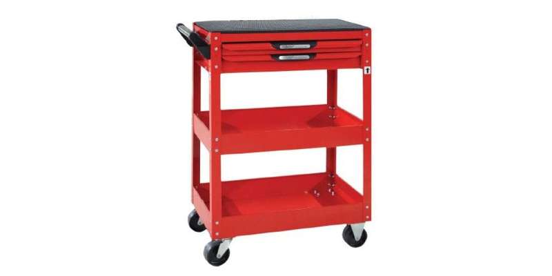 100Pc 1/4&1/2 Drive 2-Drawer Trolley Tool Set AMPRO T47149