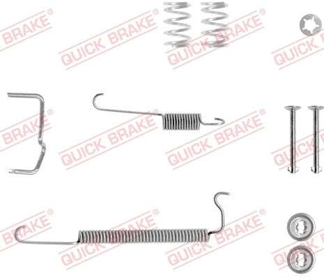 Accessory Kit Brake Shoe Opel Corsa C Left Side (105-0064X-1L)