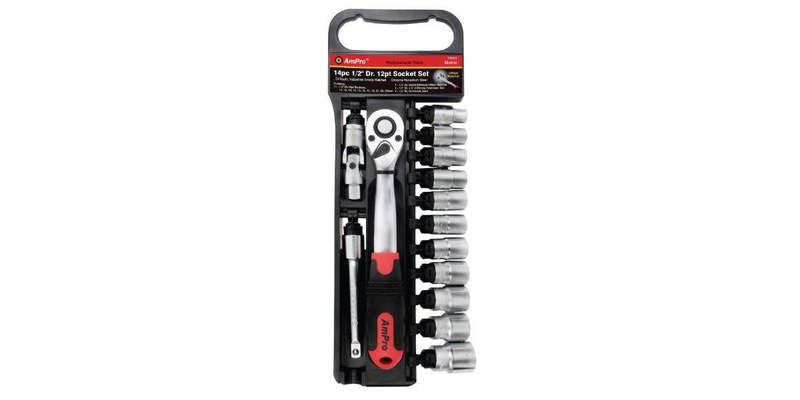 14Pc 1/2 Drive 12 Point Socket Set (10-24Mm) AMPRO T45444