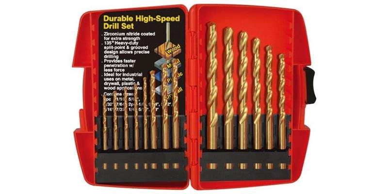 14Pc High Speed Steel Drill Bit Set AMPRO T17002