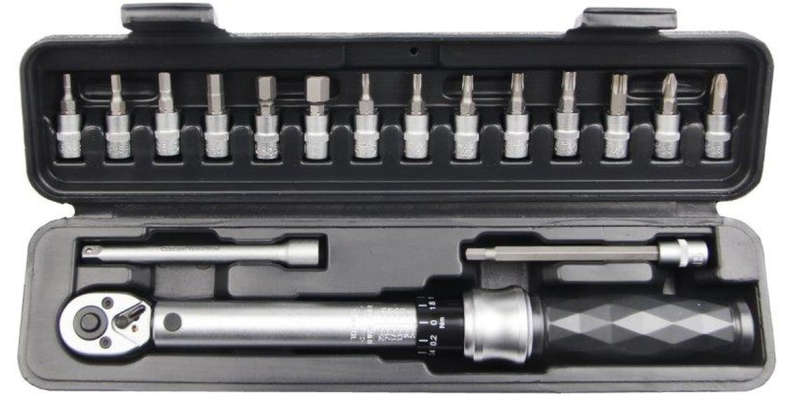 17Pc 1/4 Drive Industrial Mini Torque Wrench Set 5-25Nm AMPRO T39979