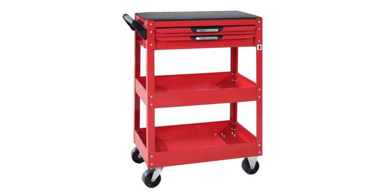 2-Drawer Tool Trolley AMPRO T47081