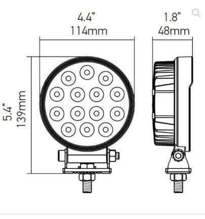 Hella Valuefit Round Led Worklight 22W  Flood