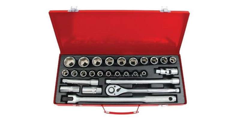 27Pc 1/2 Drive 6 Point Socket Set (Metric) AMPRO T45453