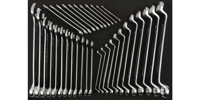35Pc Combination & 75-Degree Offset Box Wrench Set (Foam Tray) AMPRO T40174