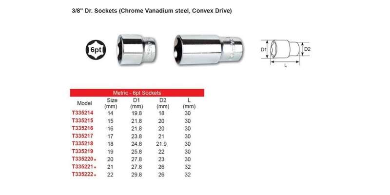 3/8 Drive X 14Mm 6 Point Socket AMPRO T335214
