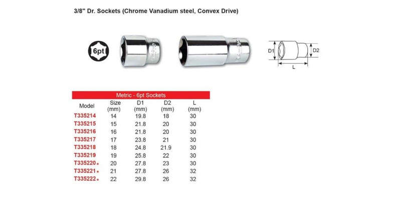 3/8 Drive X 18Mm 6 Point Socket AMPRO T335218