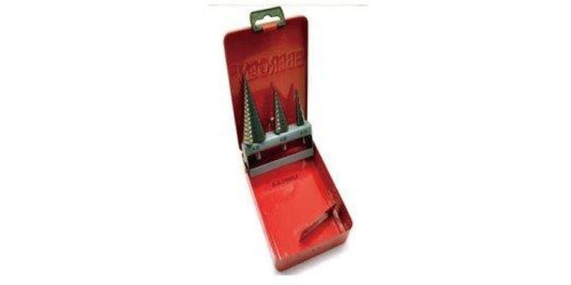 3Pc Step Drill Set AMPRO T51425