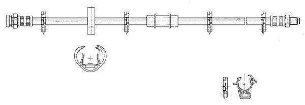 Brake Hose Fiat Uno All Front (517064)