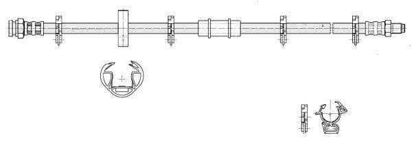 Brake Hose Fiat Uno All Front (517064)