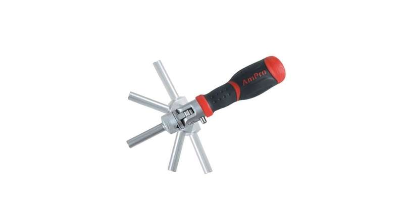 6-In-1 Flex Ratcheting Bit Driver W/ Lock AMPRO T32128