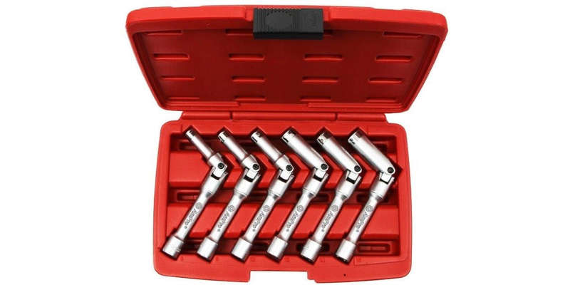 6Pc 3/8 Drive Extra Long Flex Joint Socket Set AMPRO T75850