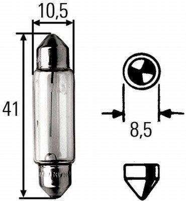Hella Number Plate/ Interior Light (Festoon Lamp) 12V/10W