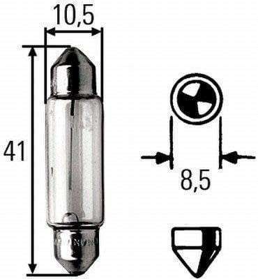 Hella Number Plate/ Interior Light (Festoon Lamp) 12V/10W