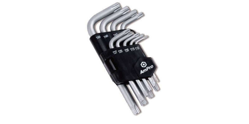 9Pc Tamper Proof Star Key Wrench Set (T10-T50) AMPRO T22925
