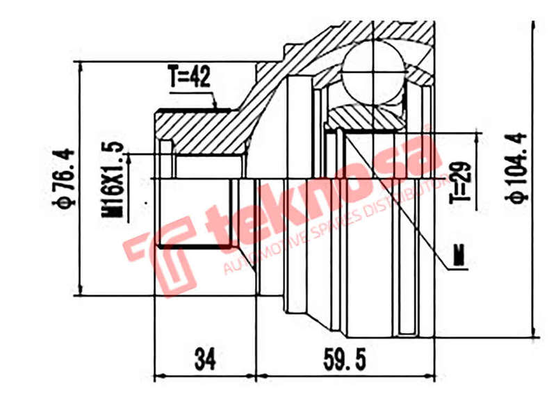 Outer Cv Joint Audi A4 B9 2015- A5 2009- A6 C7 2010- Ad3005