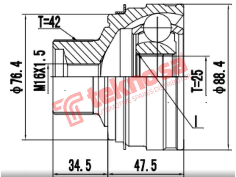 Outer Cv Joint Audi A4 B8 1,8Tfsi 2.0Tdi 2.0Tfsi A5 2.0Tdi 2.0Tfsi Ad3011