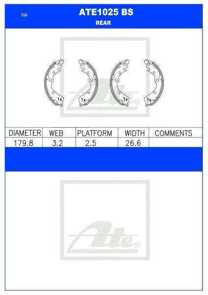 Brake Shoes Kia Picanto 2 1.0,1.2