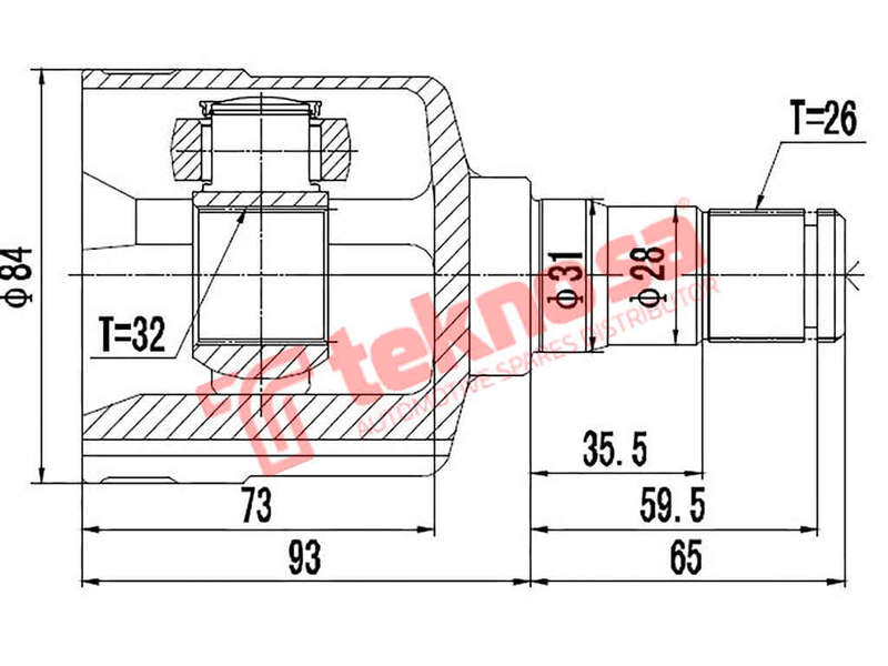 Inner Cv Joint Mini Cooper 1.6 1.6S 2001-2006 Clubman 1.6 2007- Au4005