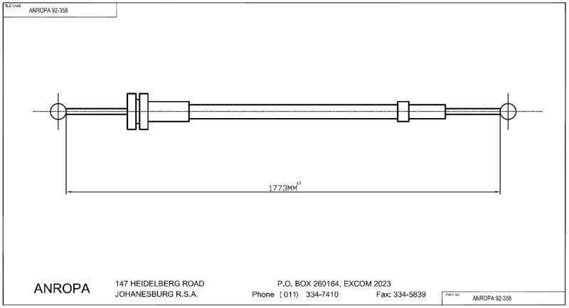Bonnet Cable Citi Golf 1800Mm