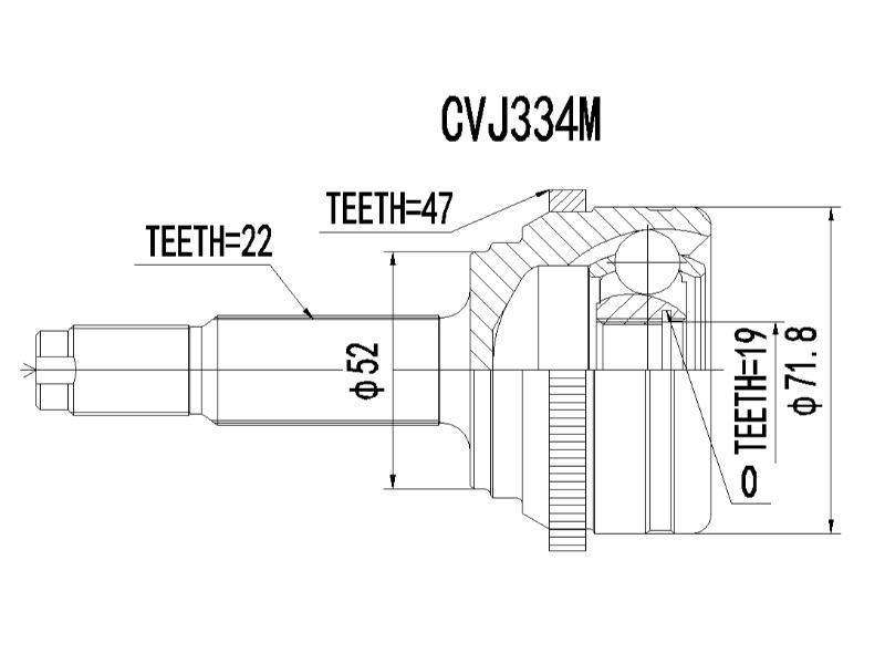Outer Cv Joint -Cherry QQ3 - Cvj334M