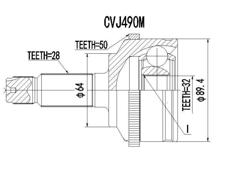 Outer CV Joint Honda Cr-V 2.0 4X4 - Cvj490M
