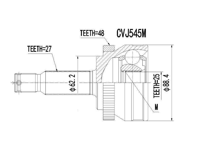Outer Cv Joint Hyundai i30 1.6,1.8,2.0 Cvj545M