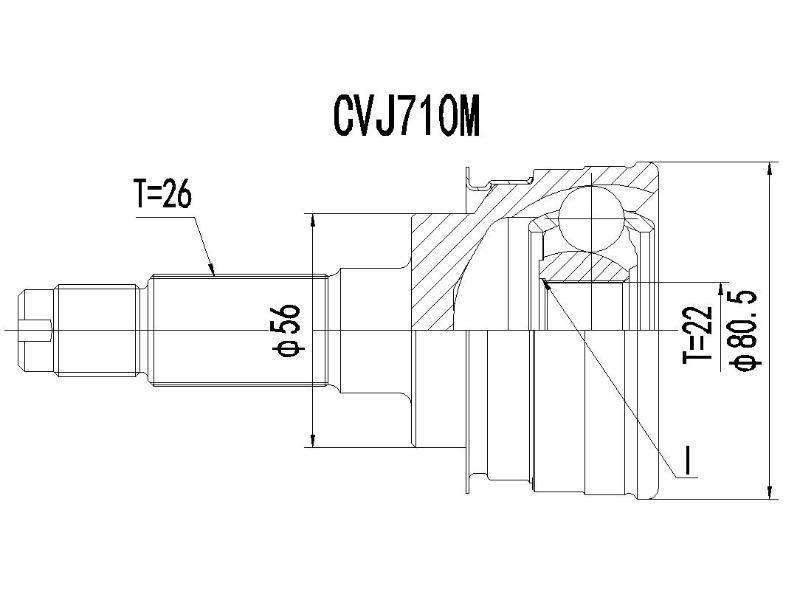 Outer Cv Joint Mazda Etude,Astina - Cvj710M