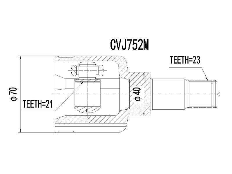 Inner Cv Joint Ford Figo 1,4,1,4TDCI  Cvj752M