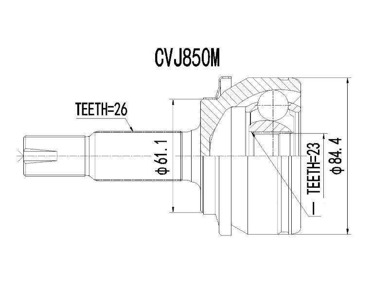 Outer Cv Joint Toytoa Auris,Corolla,Verso - Cvj850M