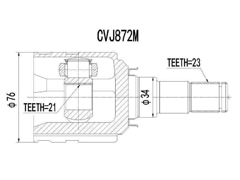 Inner Cv Joint Toyota Etios 1.5 - Cvj872M