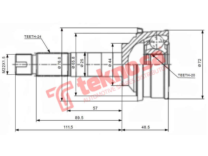 Outer Cv Joint Daihatsu Cuore Ed-20 Ej-De Ej-V 1997-2001 Da5933