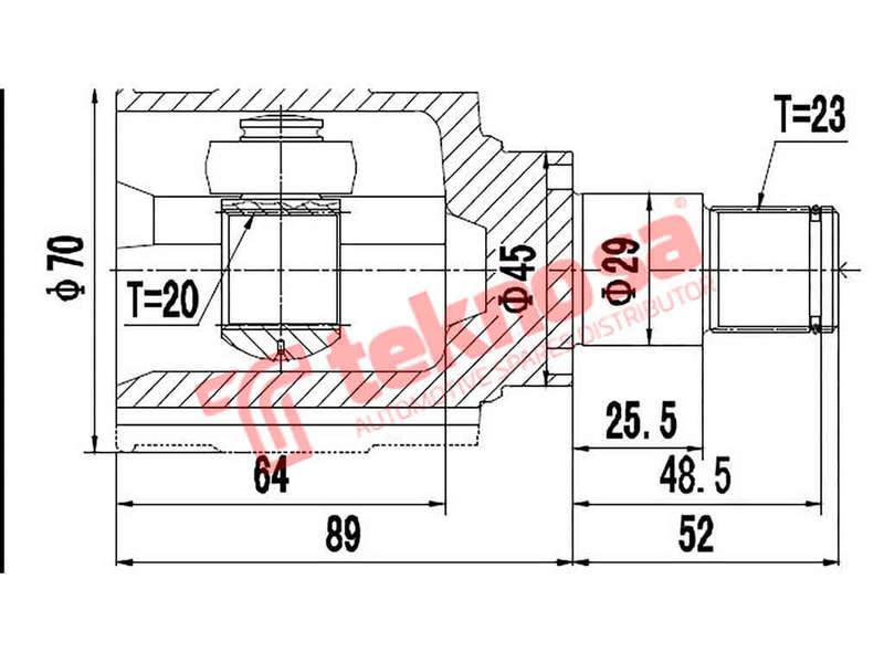Inner Cv Joint Daihatsu Charade 1.0 1983-1987 1.0Dvvt 2007-2014 Da6611