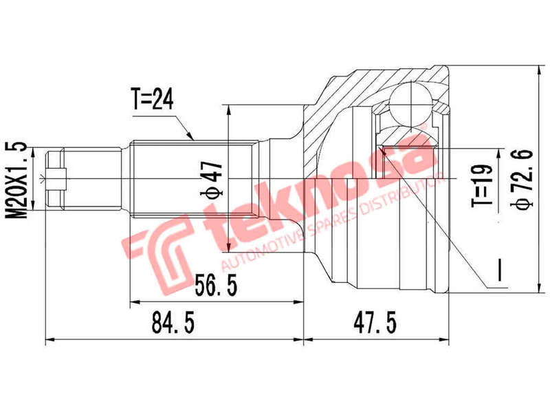 Outer Cv Joint Daihatsu Charade Cx 2003-2008 Charade 1.0 2007-2011  Cuore 1997-2001 Da7027