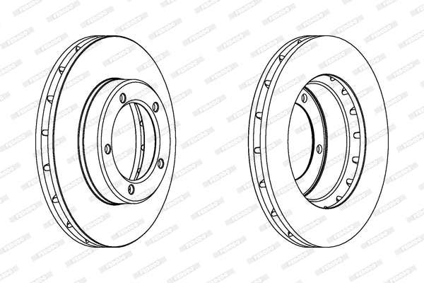Brake Disc Vented Front Toyota Landcruiser 70/ 10 (Single)