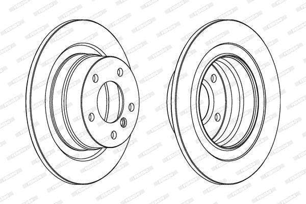 Brake Disc Bmw 1 Series E81 E87 2005 320I E90 2005 Solid (Ddf1230X) Ferodo (SINGLE)