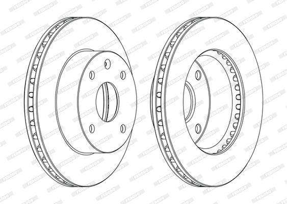 Brake Disc Chev Optra 1.6 1.8 Daewoo Nubira Tacuma Charade (Ddf1257C) Ferodo (PAIR)
